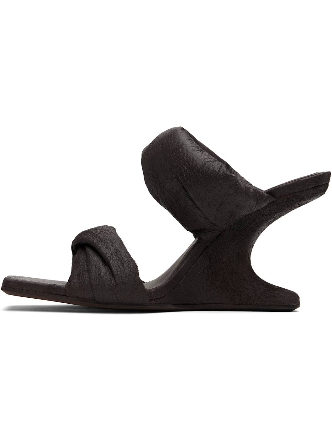 Brown Porterville Cantilever 8 Twisted Heeled Sandals - 3