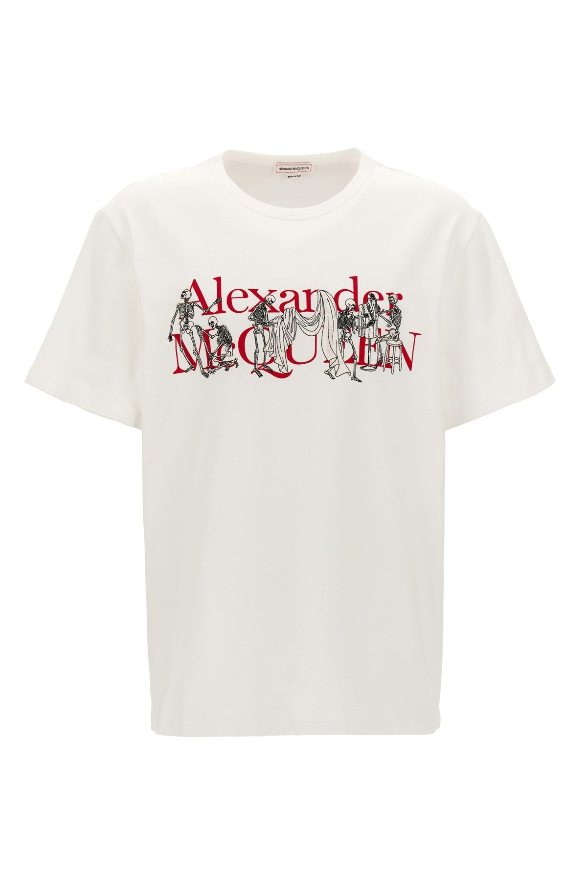 ★alexander mcqueen★ Logo embroidered short sleeve t-shirt Alexander McQueen logo-patch short-sleeve T-shirt | Eraldo