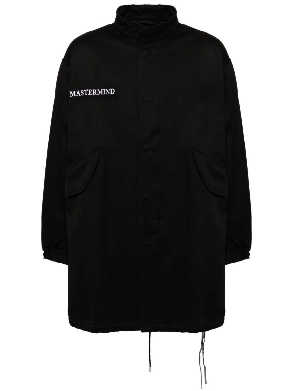 logo embroidery parka coat - 1