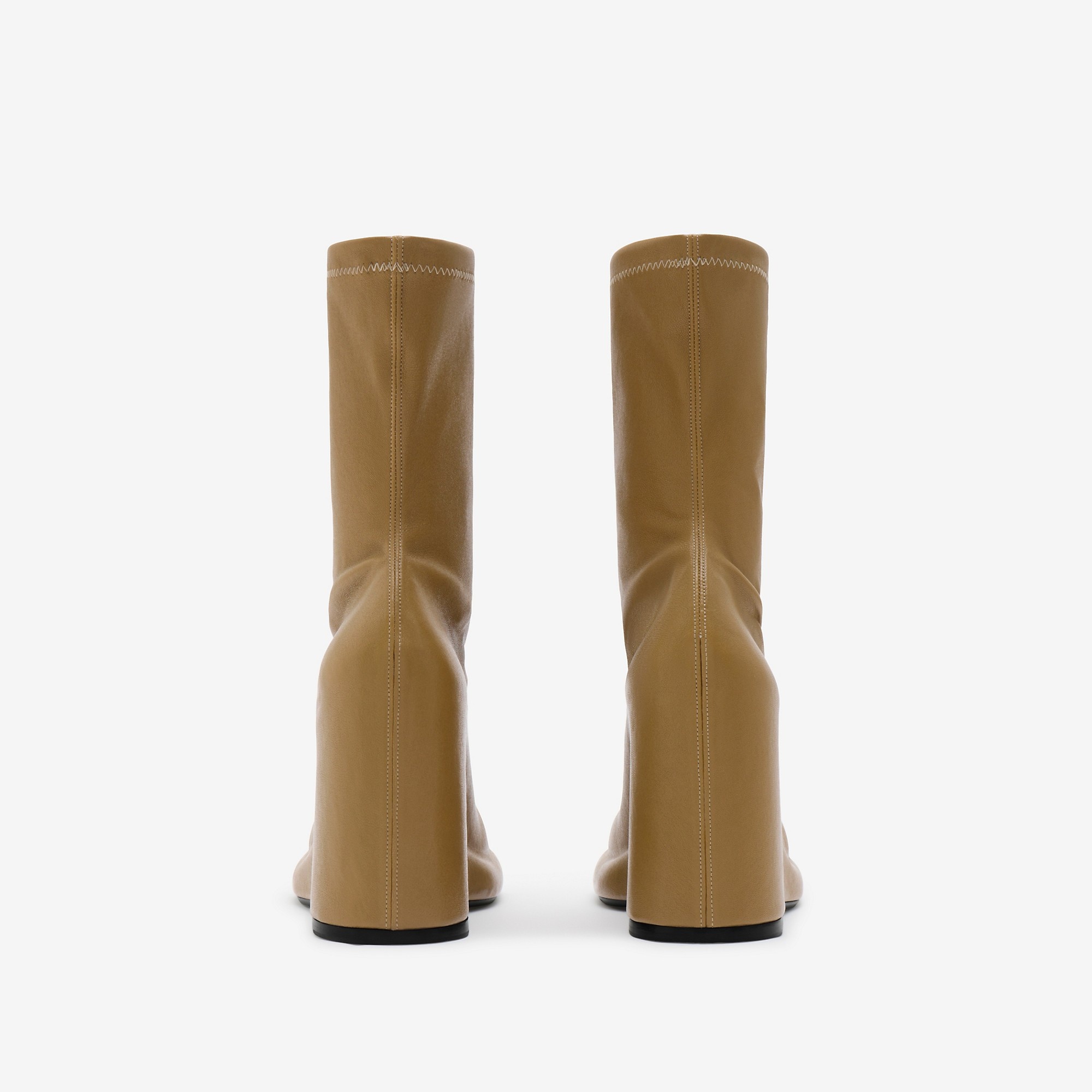 Leather Pillar Low Boots - 4