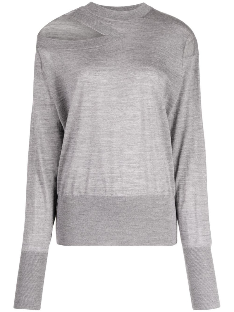 fine-knit cut-out jumper 1