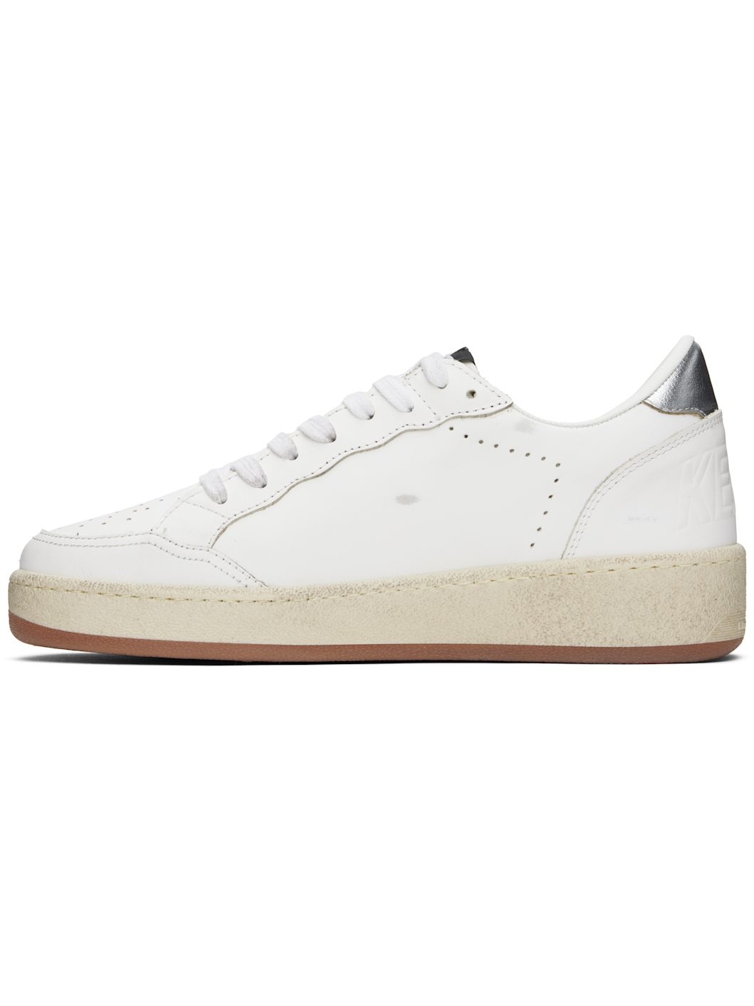 White & Green Ball Star Sneakers - 3