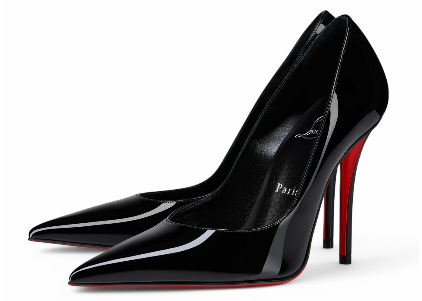 Christian Louboutin Miss Z 100mm Pump Black Patent Calf Leather - 2