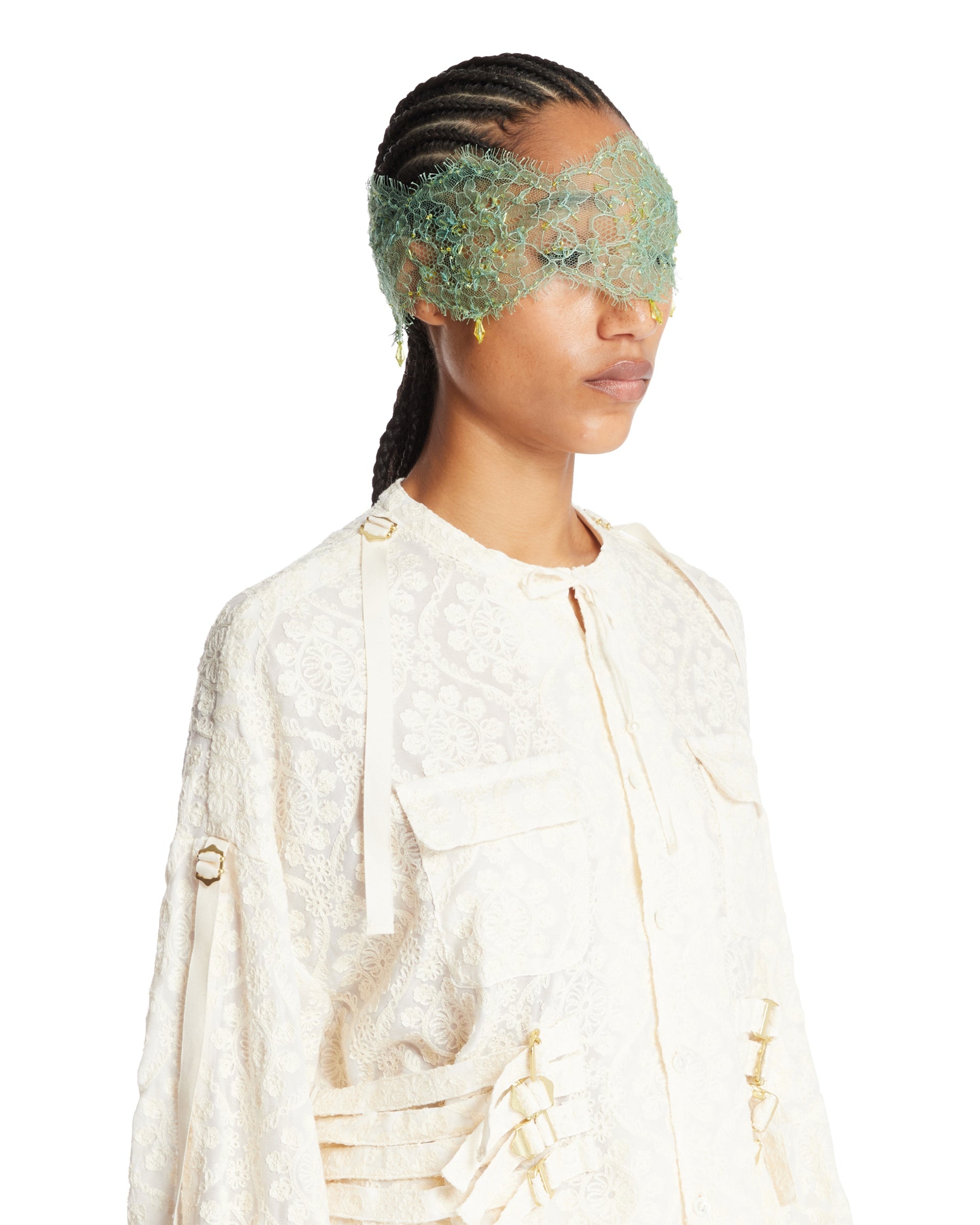 Green Lace Mask - 3