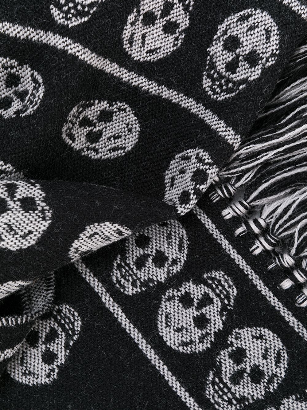 skull patterned scarf - 3