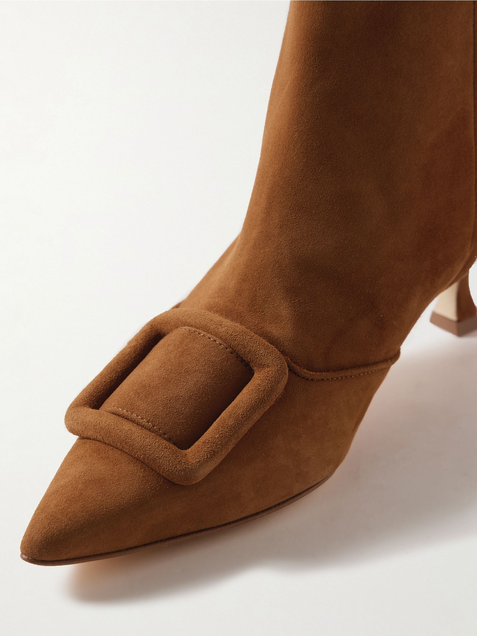 Baylow 50 buckled suede ankle boots Tan - 4