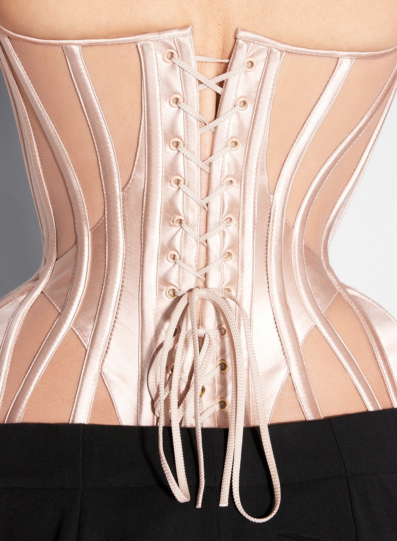 nude corseted bodysuit bustier - 4