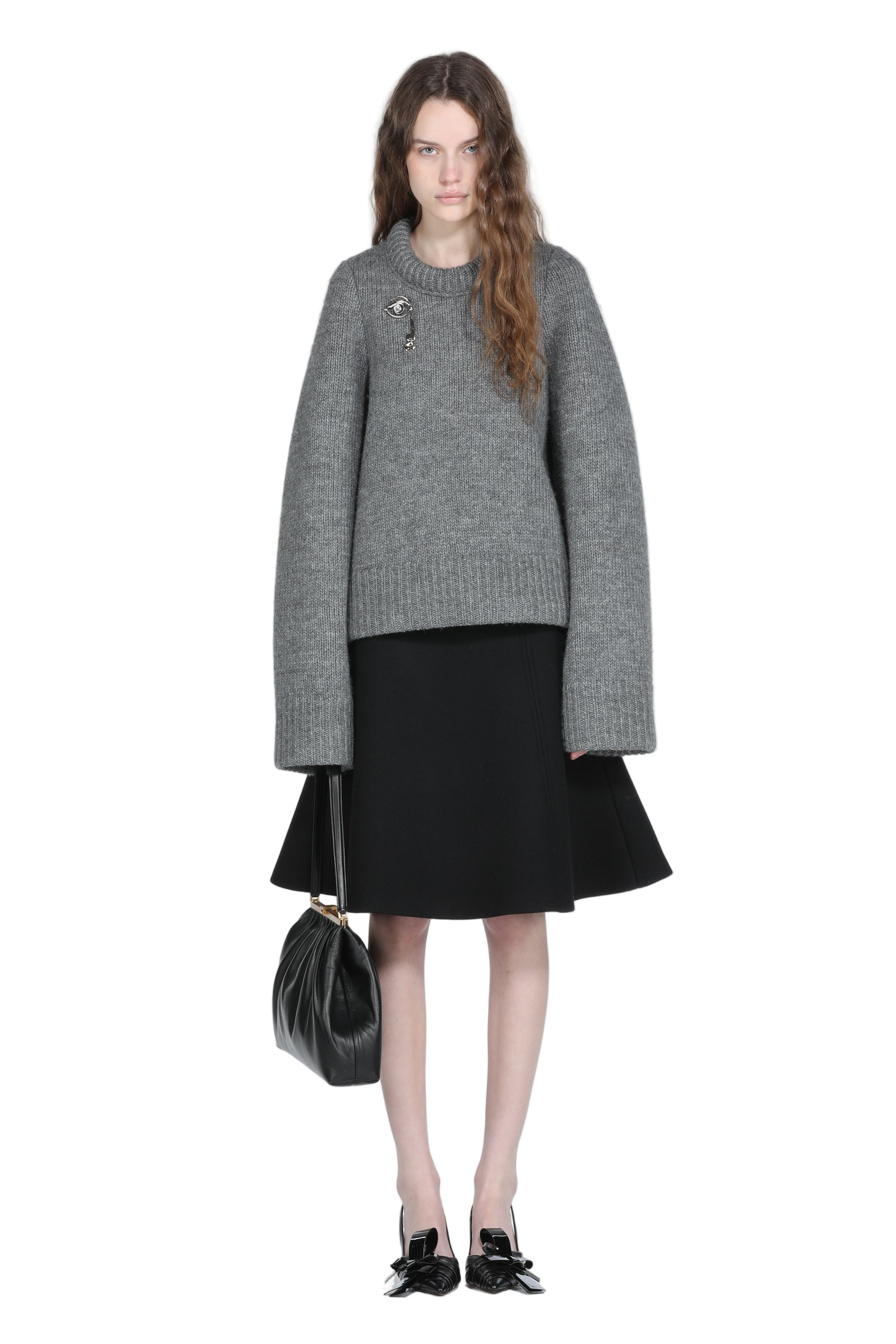 OVERSIZED SWEATER WITH BOAT NECKLINE - 4