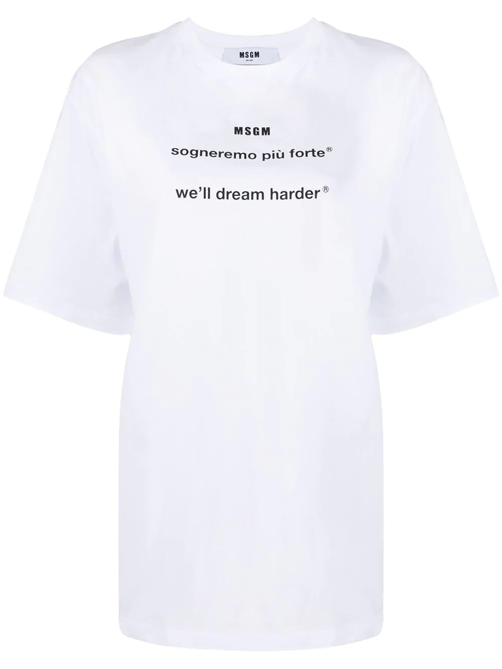 slogan print T-shirt - 1