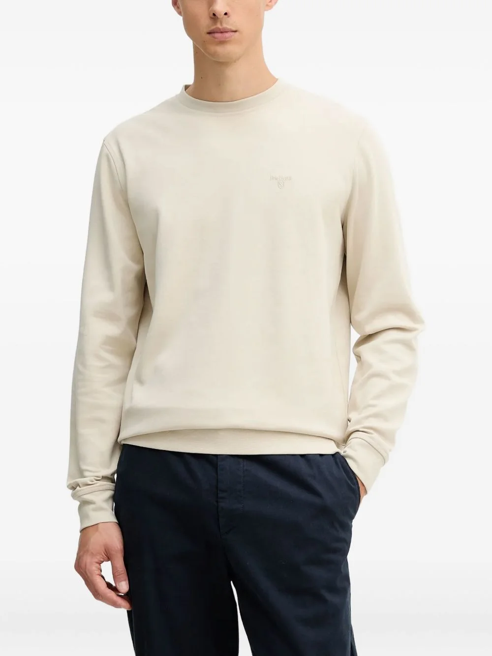 logo-embroidered sweatshirt - 1