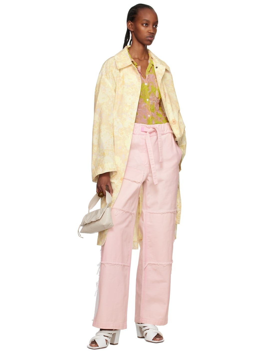Pink Fringe Jeans - 4