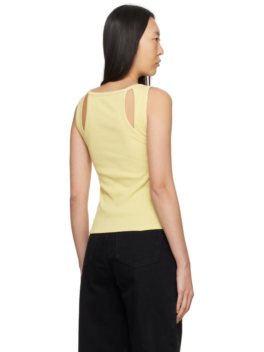 Tan Cut Out Tank Top - 3