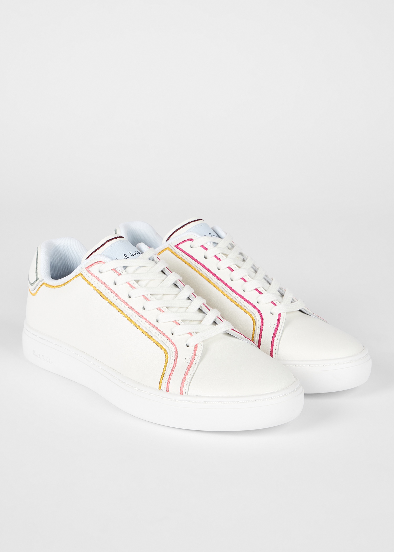 Women's White Leather Embroidery 'Lapin' Trainers - 4