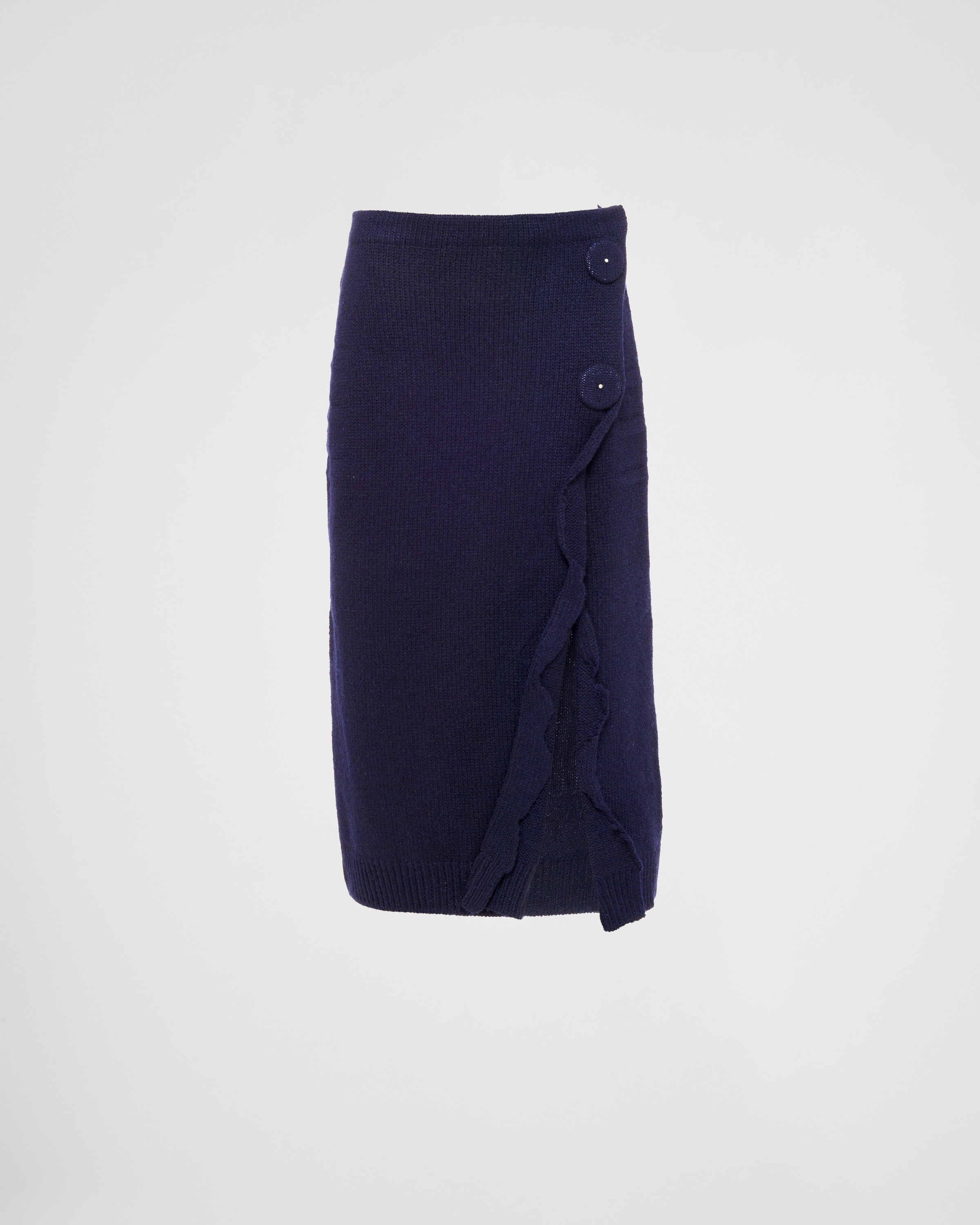 Wool and cashmere skirt with split - 1