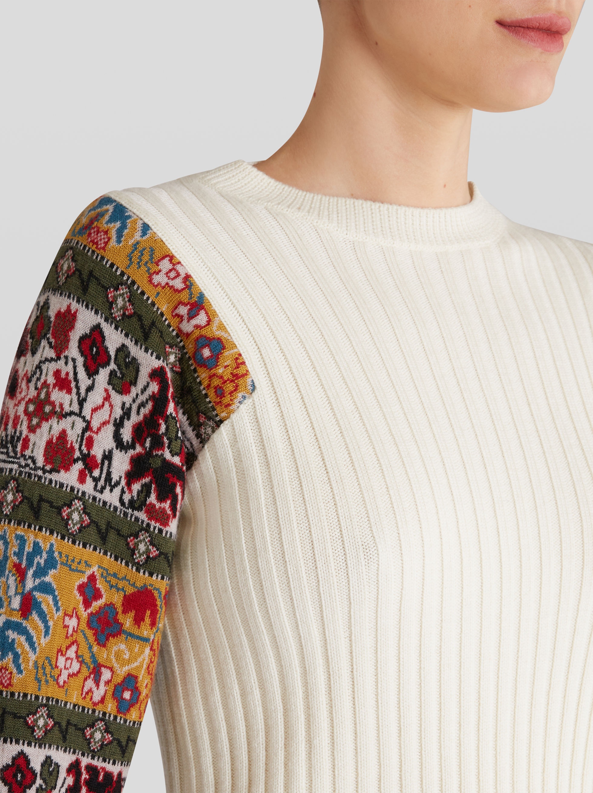 PATCHWORK WOOL SWEATER - 3