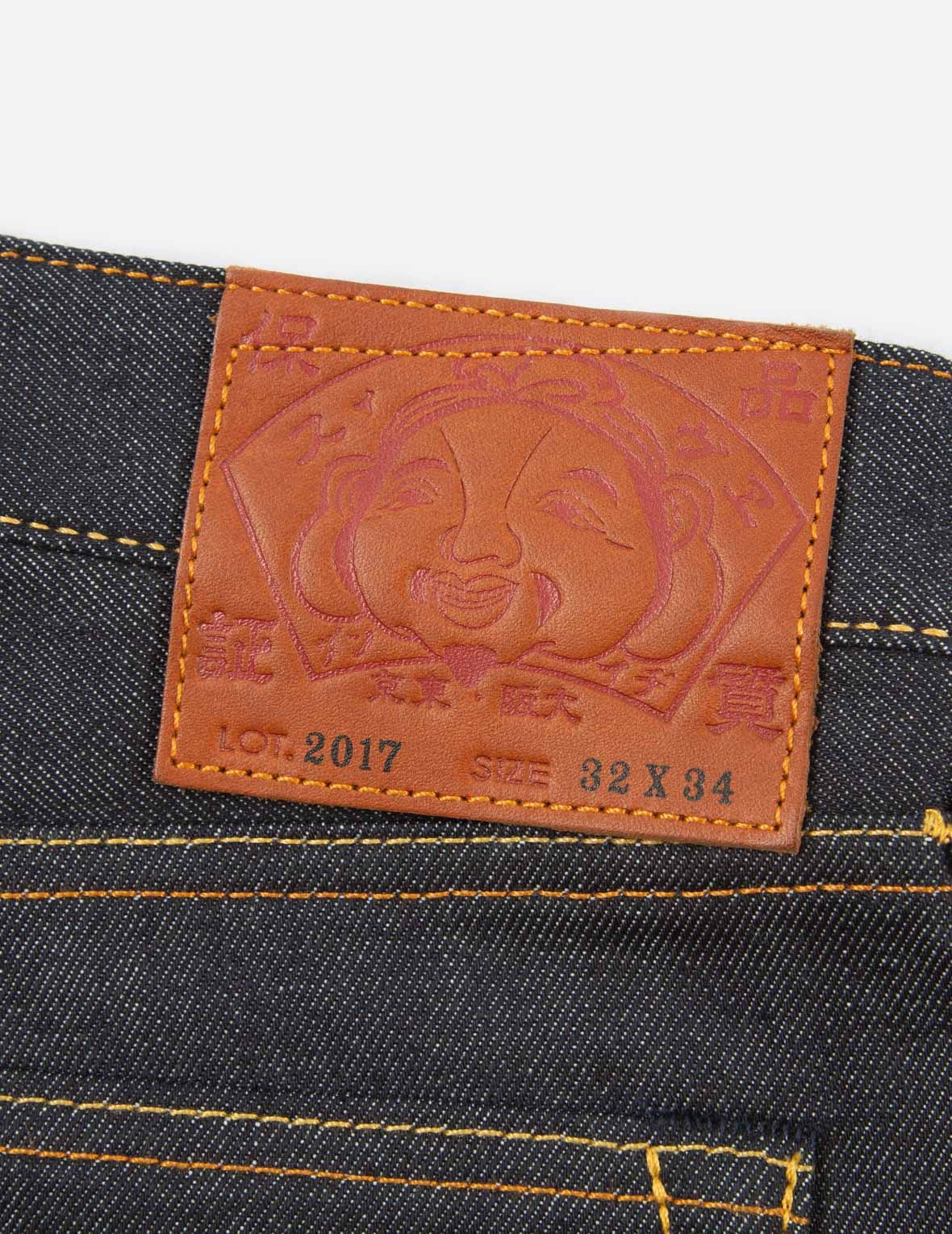 JAPANESE-PATTERN KAMON AND LOGO EMBROIDERY CARROT-FIT JEANS #2017 - 11