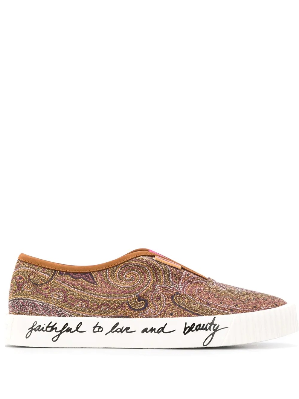 paisley slip-on sneakers - 1