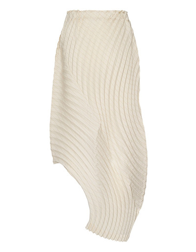 ISSEY MIYAKE Curved Pleats Stripe Skirt outlook