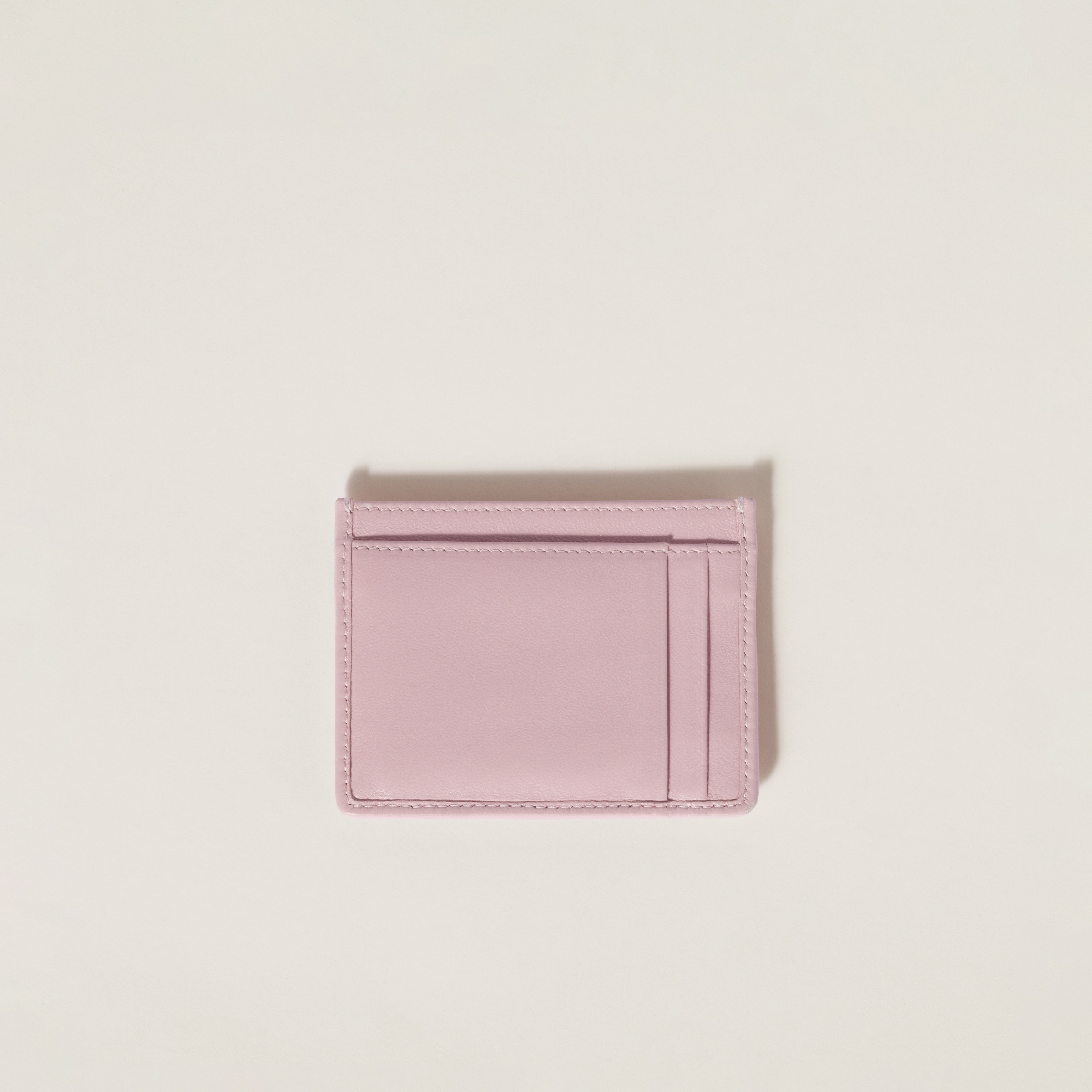 Matelassé nappa leather card holder - 2