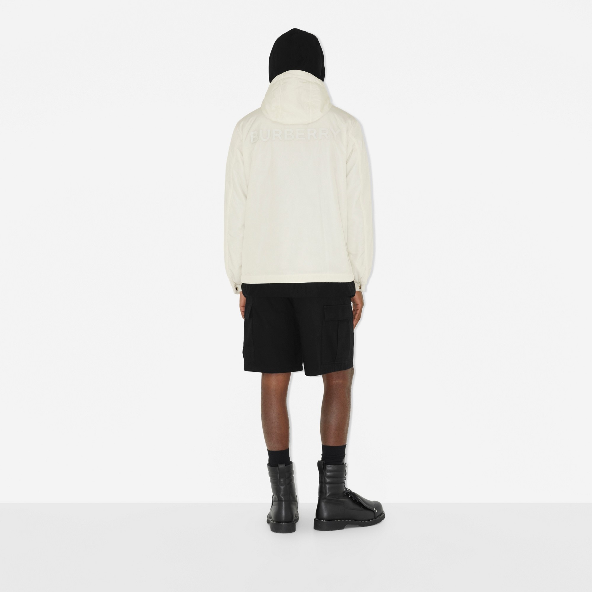 Logo Print Nylon Hooded Jacket - 4