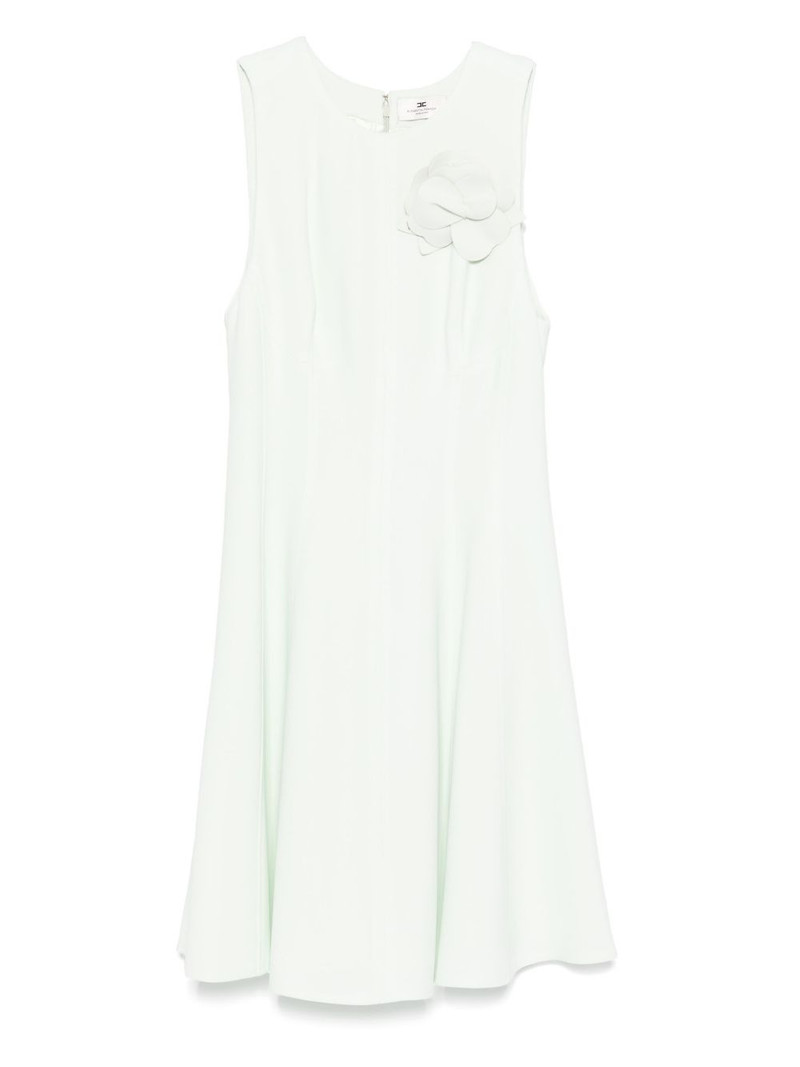 floral-appliqué crepe mini dress 1