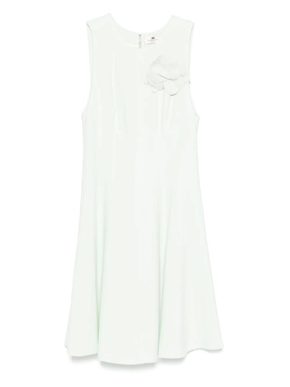 floral-appliqué crepe mini dress - 1