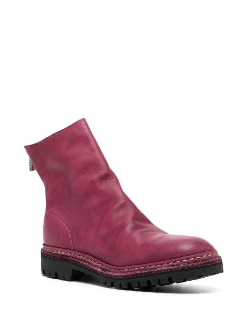 Guidi zip-fastened leather boots outlook