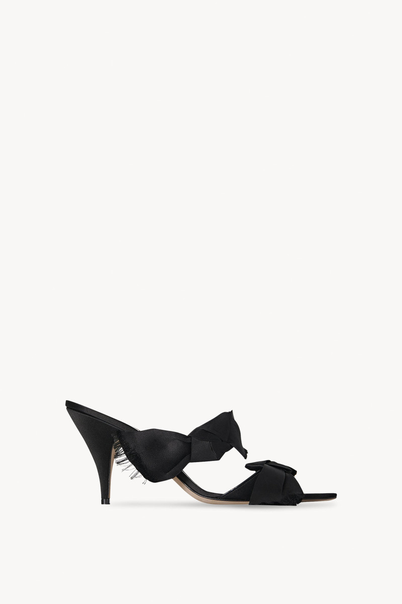 Vika Knot Heeled Sandal in Satin - 1
