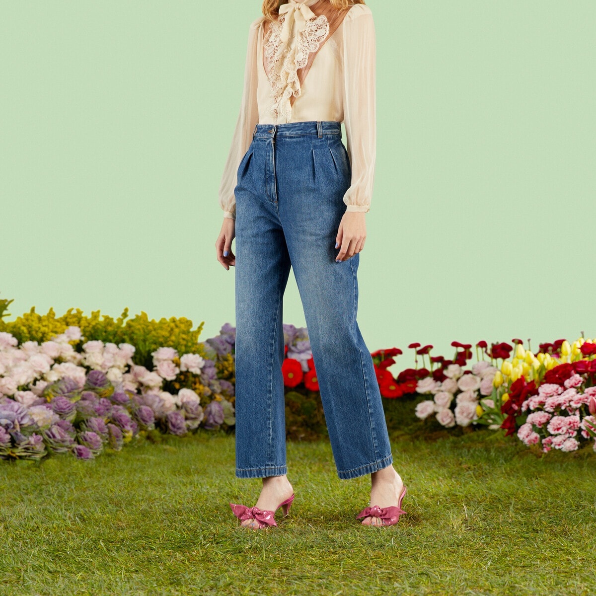 Washed denim pant - 6
