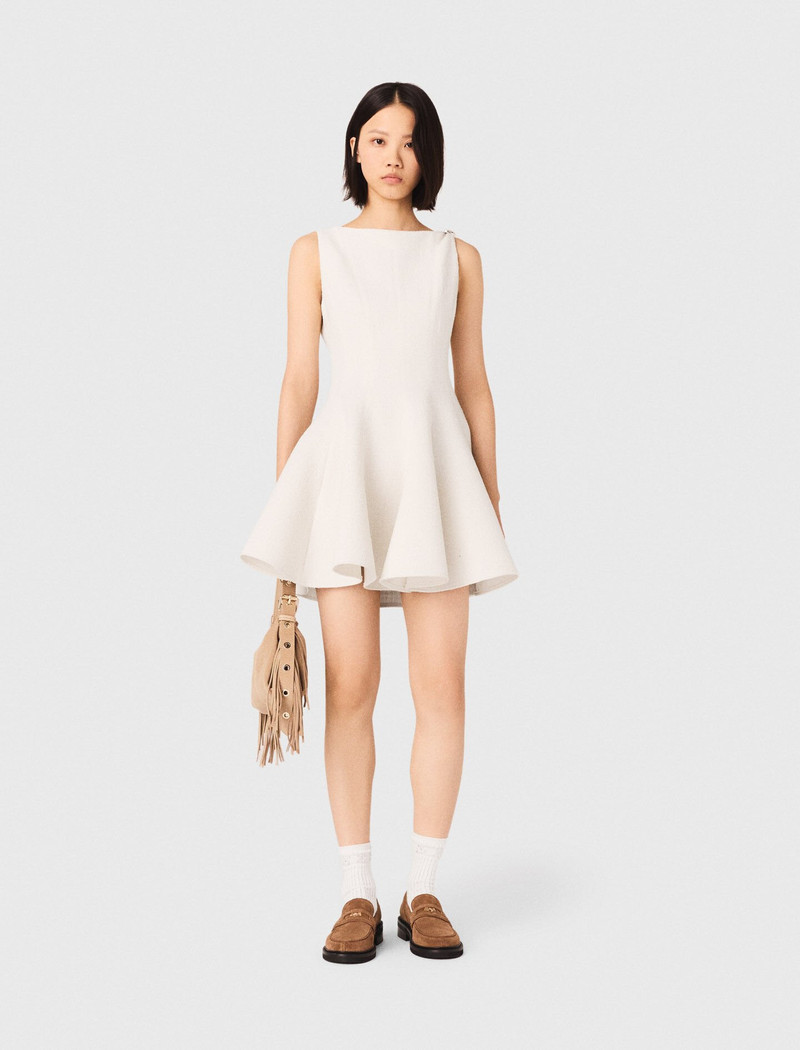 maje Short flared tweed dress outlook