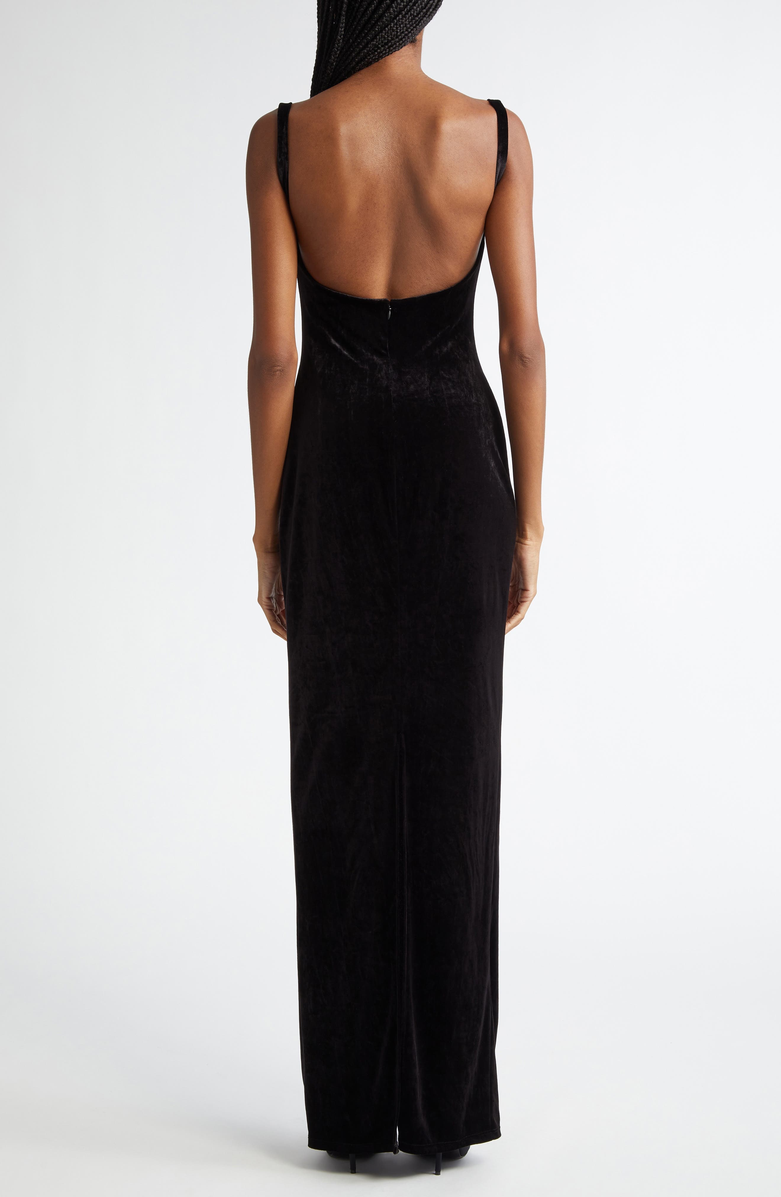 Balenciaga Velvet Gown in 1000 Black at Nordstrom - 2