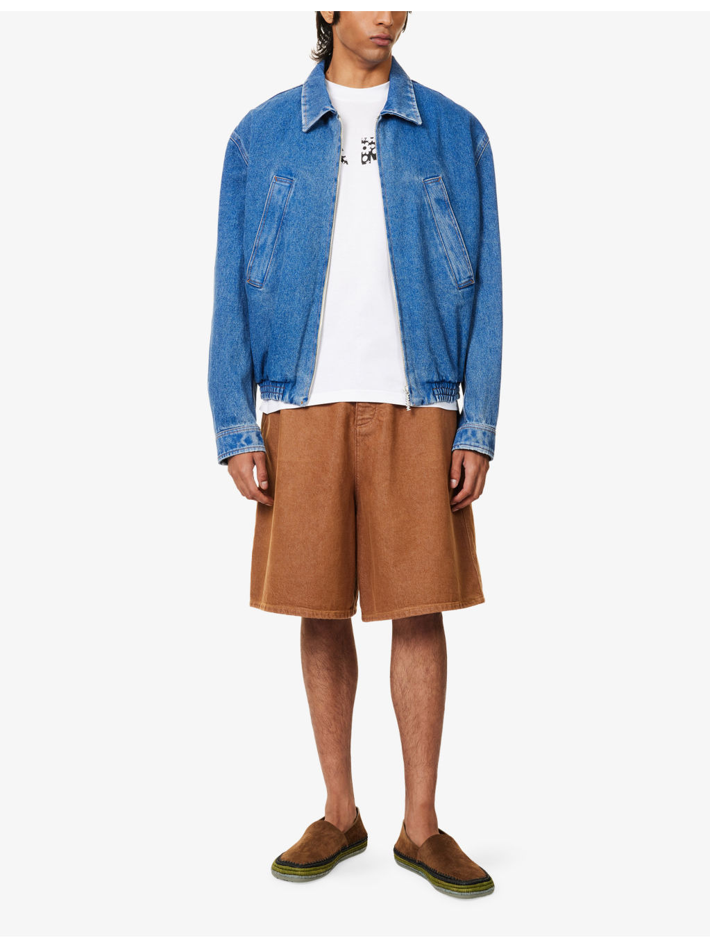 Logo-Embroidered Denim Blouson Jacket - 2