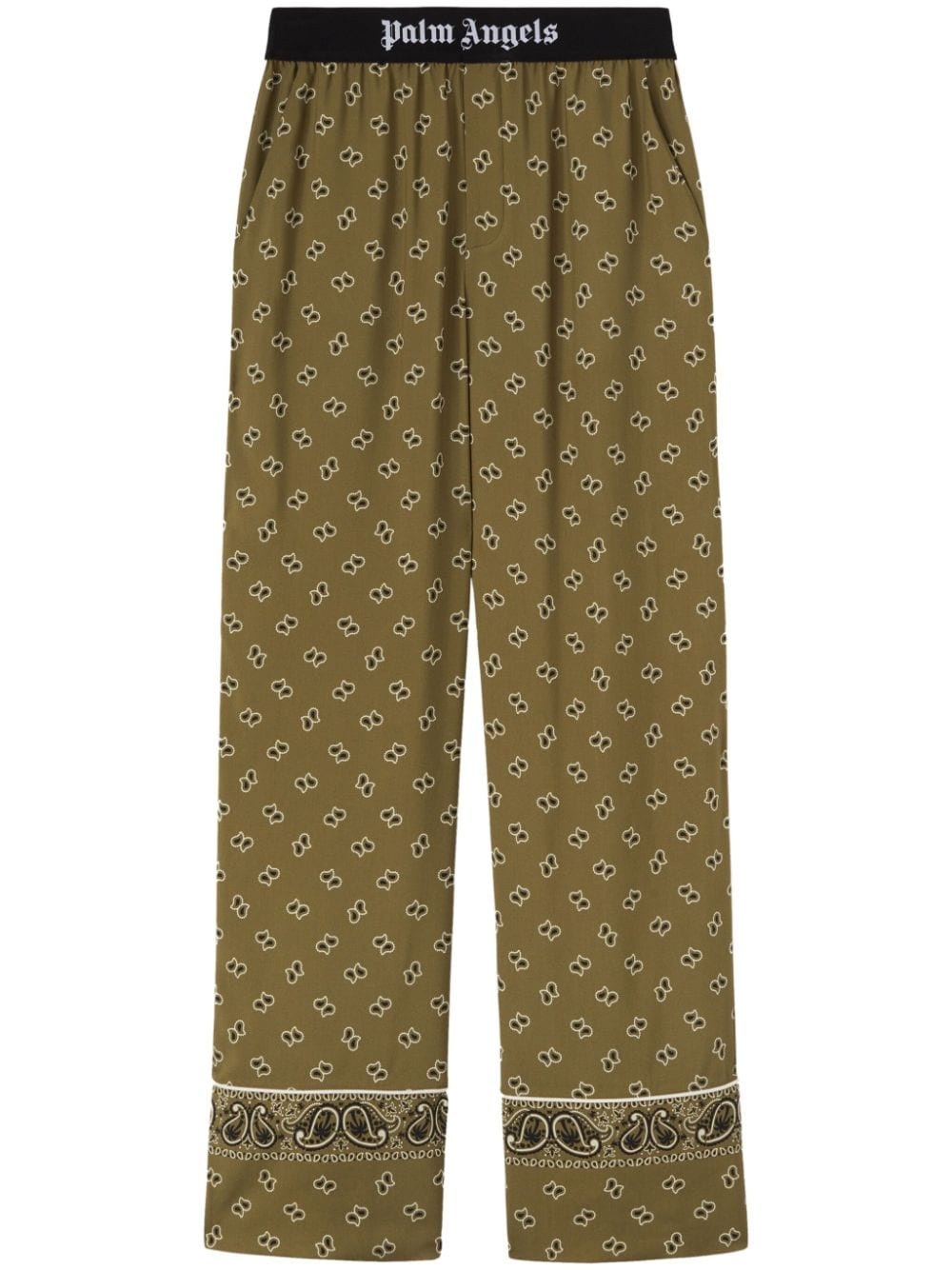 paisley-print straight-leg trousers - 1