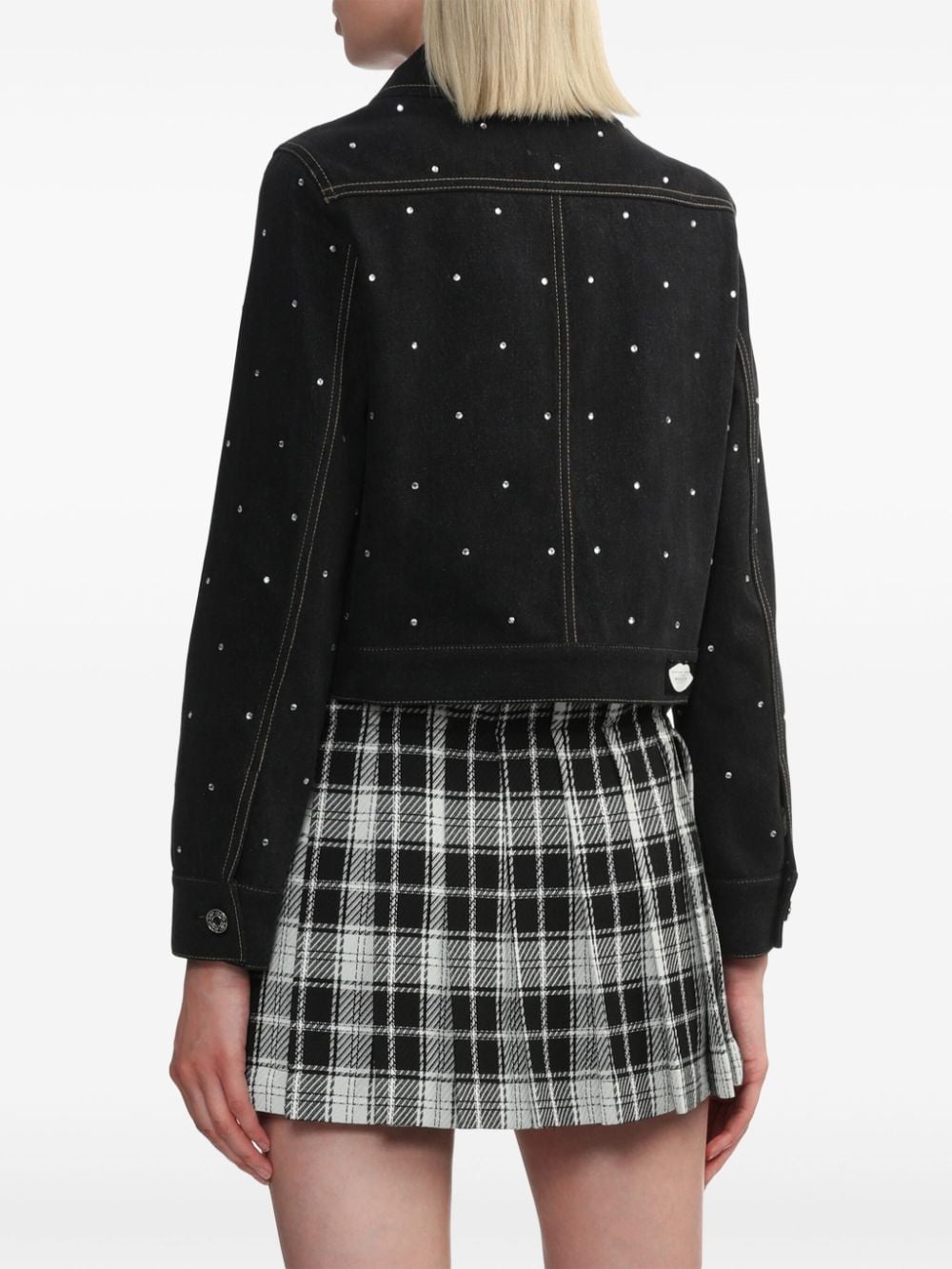 rhinestone-embellished jacket - 4