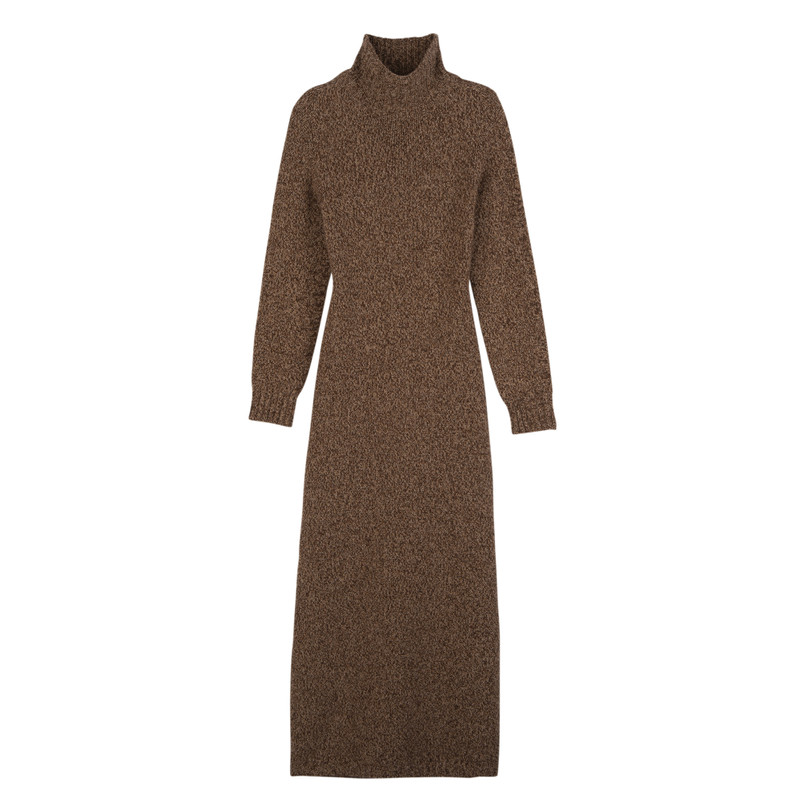 Long dress Chocolate - Knit 1