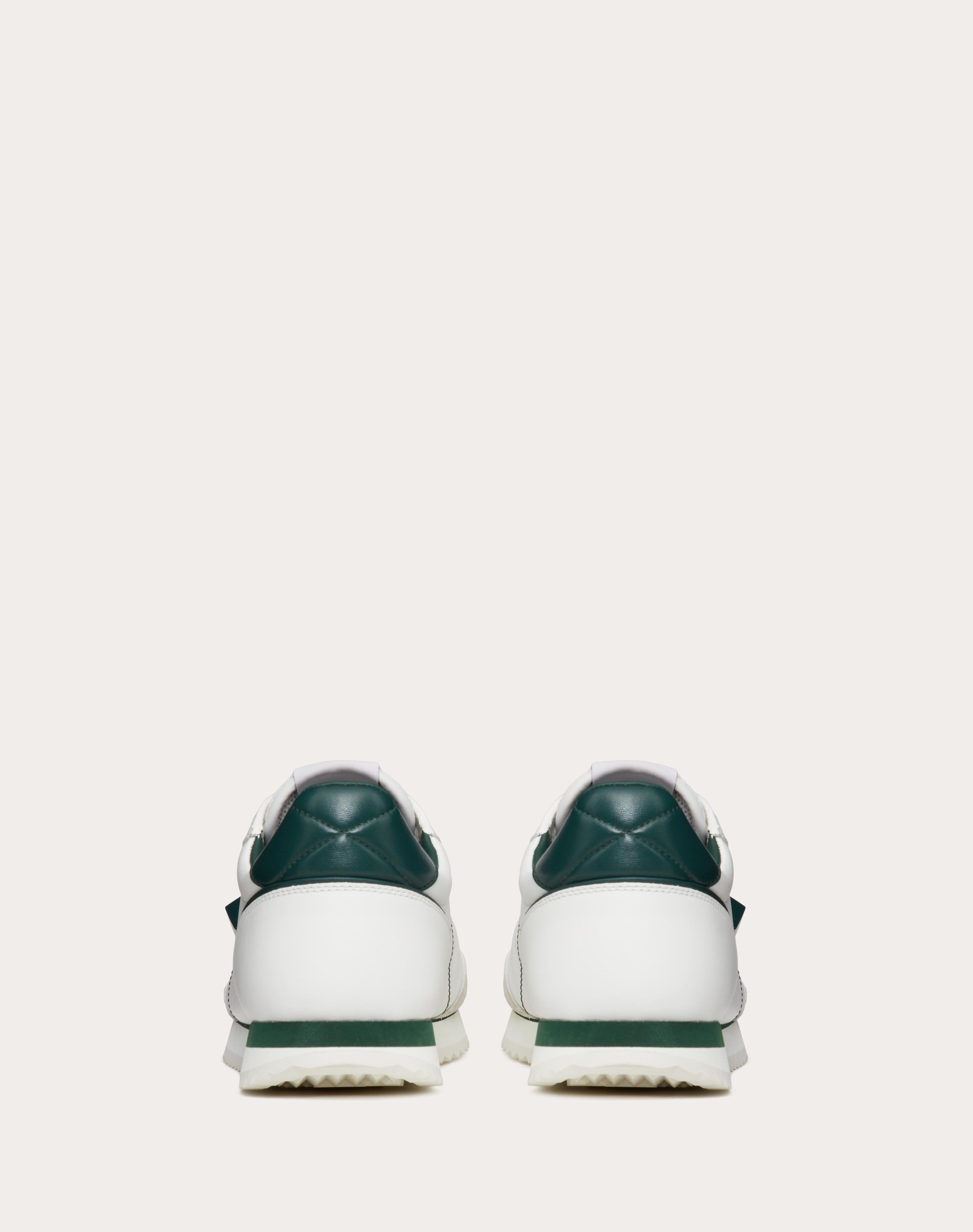 STUD AROUND LOW-TOP CALFSKIN AND NAPPA LEATHER SNEAKER - 3