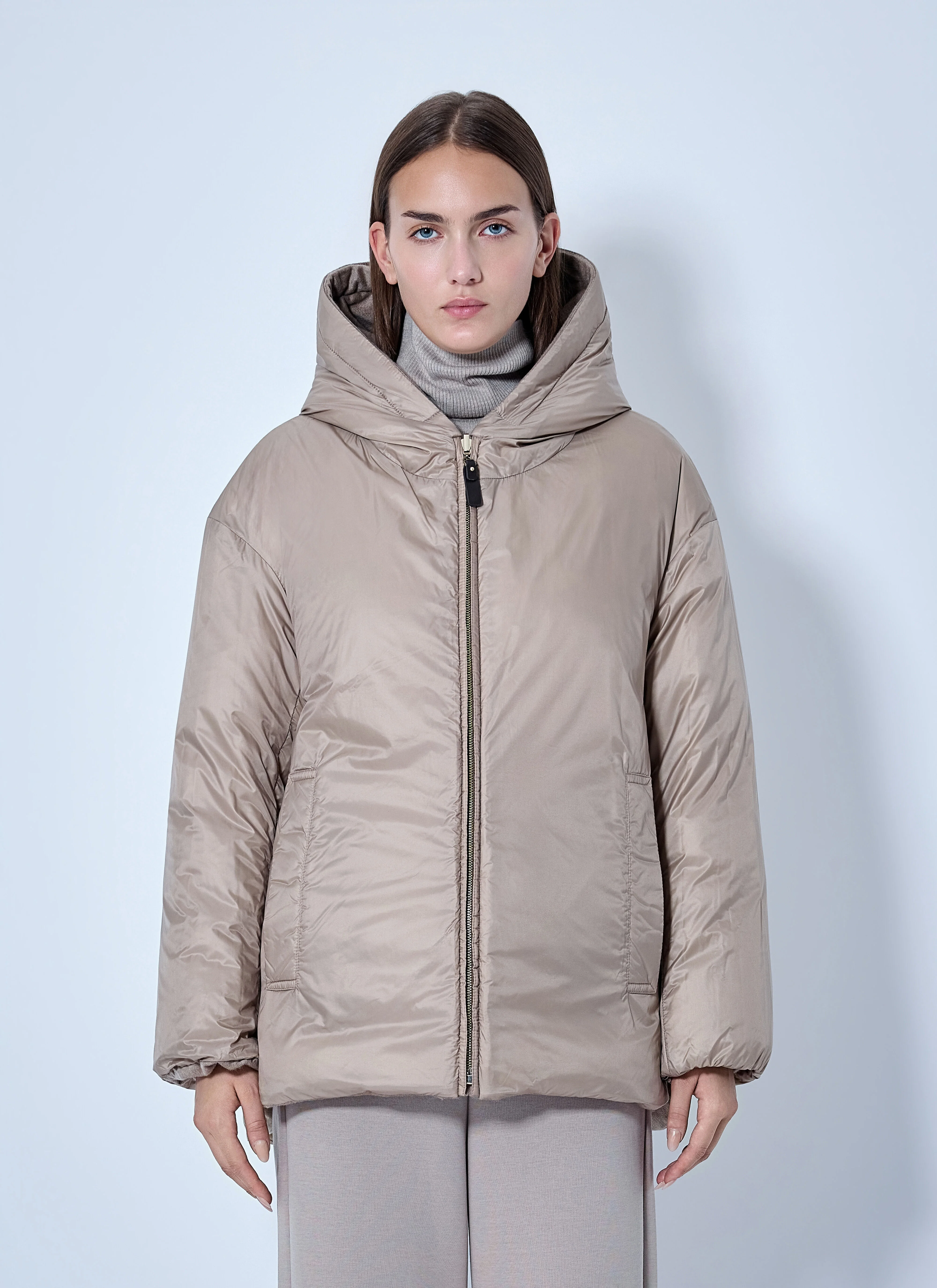 Reversible Cashmere Puffer Jacket - 1