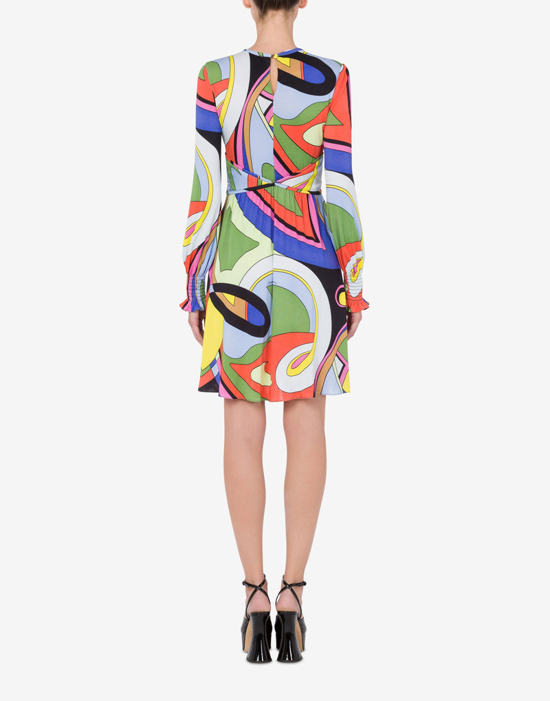 MULTICOLOUR PRINT JERSEY DRESS 3