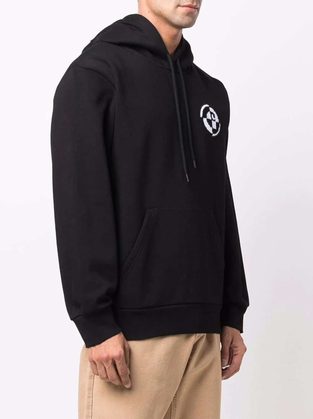 embroidered logo hoodie - 3