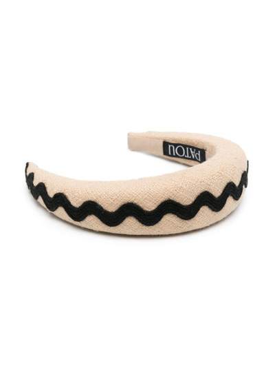 PATOU interwoven padded head band outlook