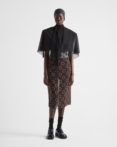 Prada Printed georgette skirt outlook