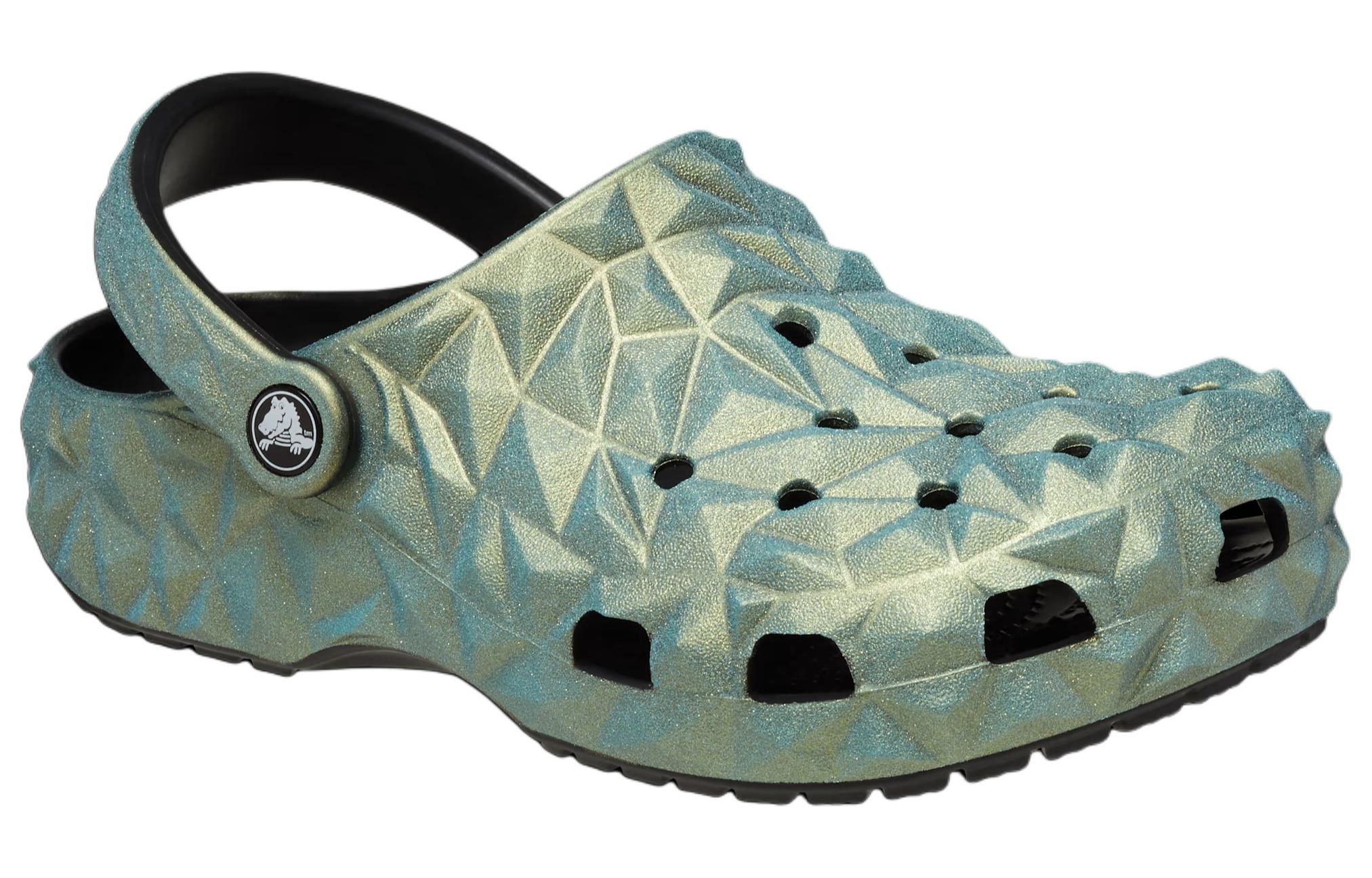 Crocs Classic Iridescent Geometric Clog 'Green' 209841-001 - 3