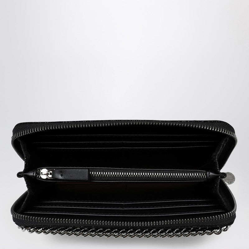BLACK ZIP AROUND FALABELLA WALLET - 2