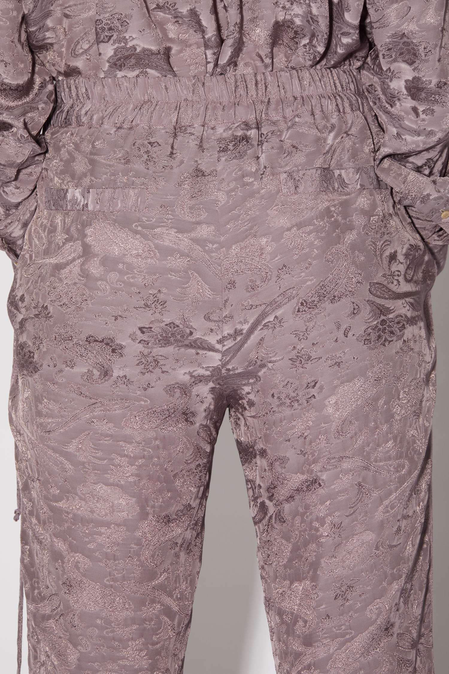Fluid satin trousers - Mauve purple - 6