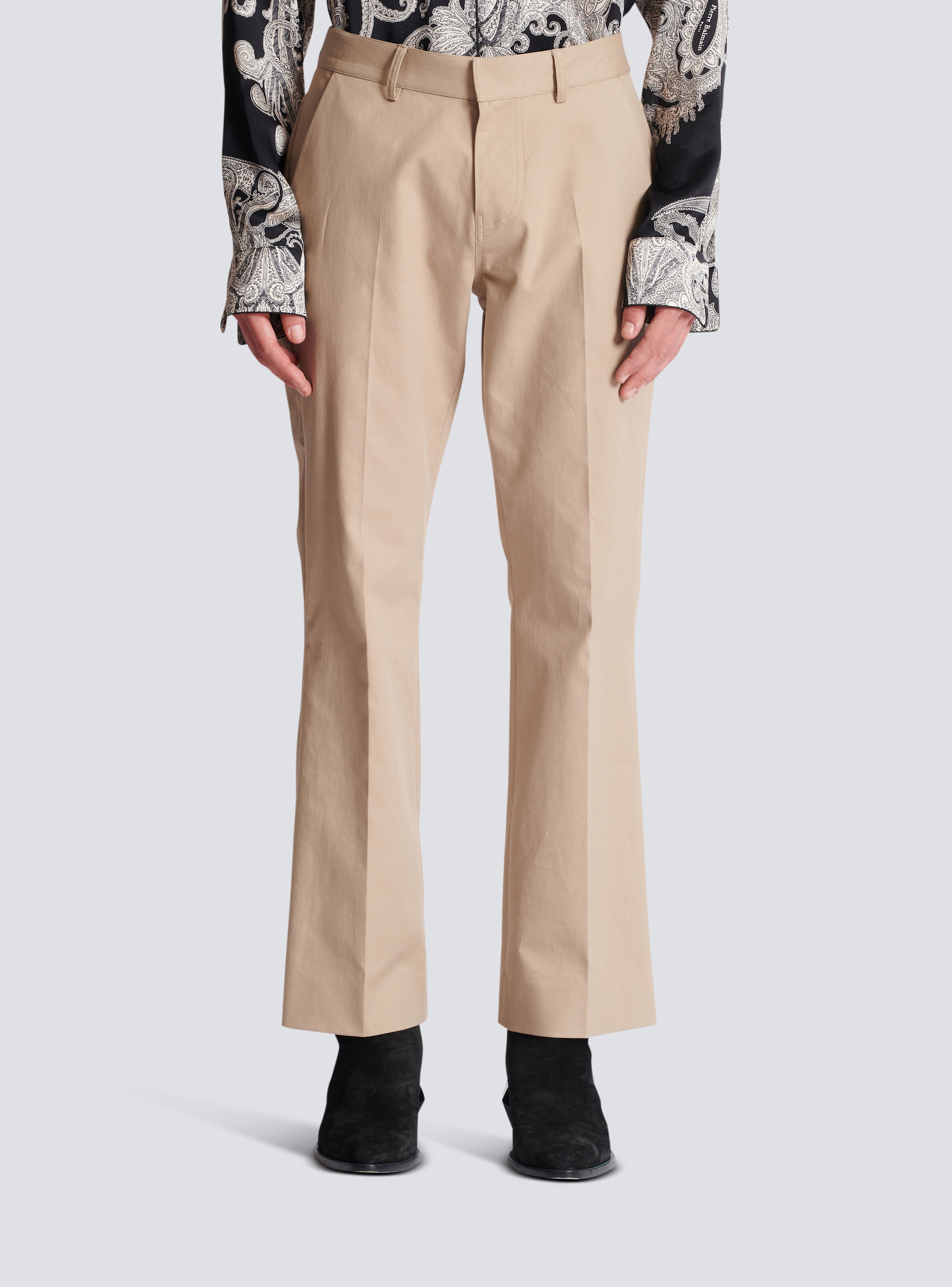 Flared trousers in gabardine - 5