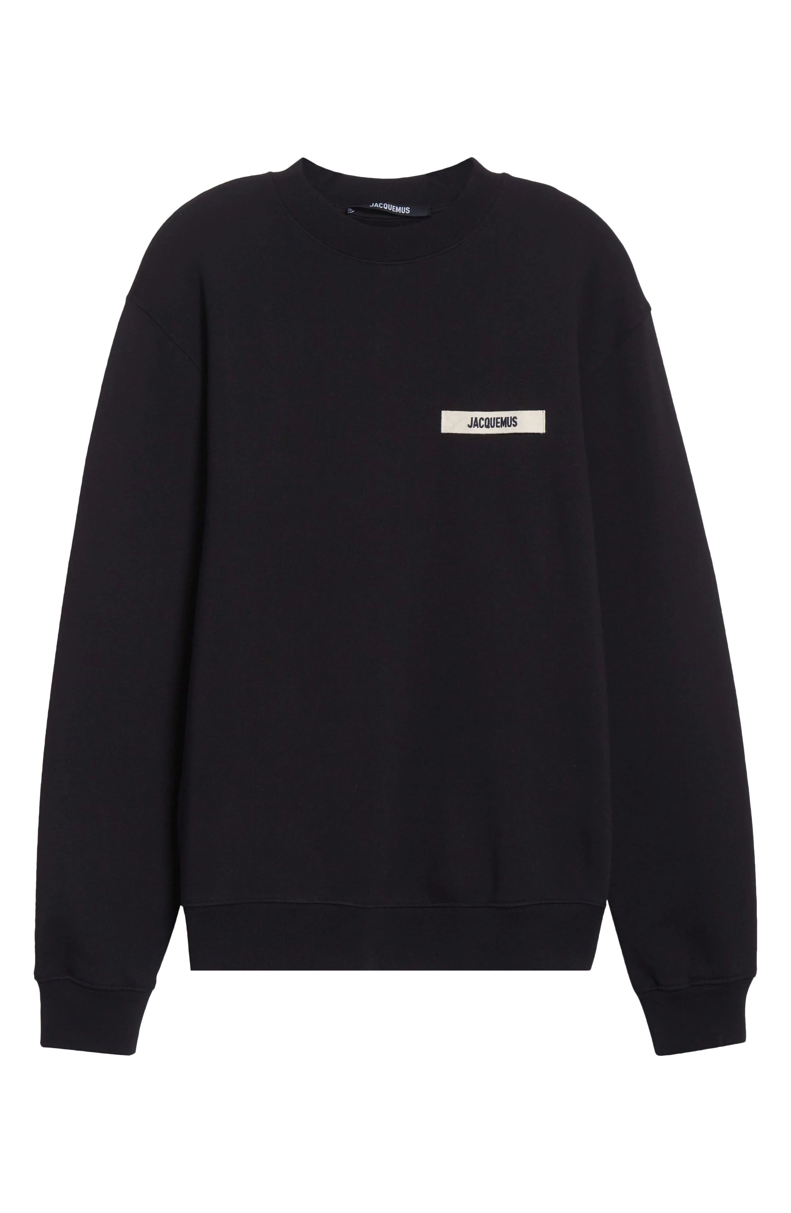 Jacquemus Le Sweatshirt Gros Grain Sweatshirt in Black at Nordstrom - 1