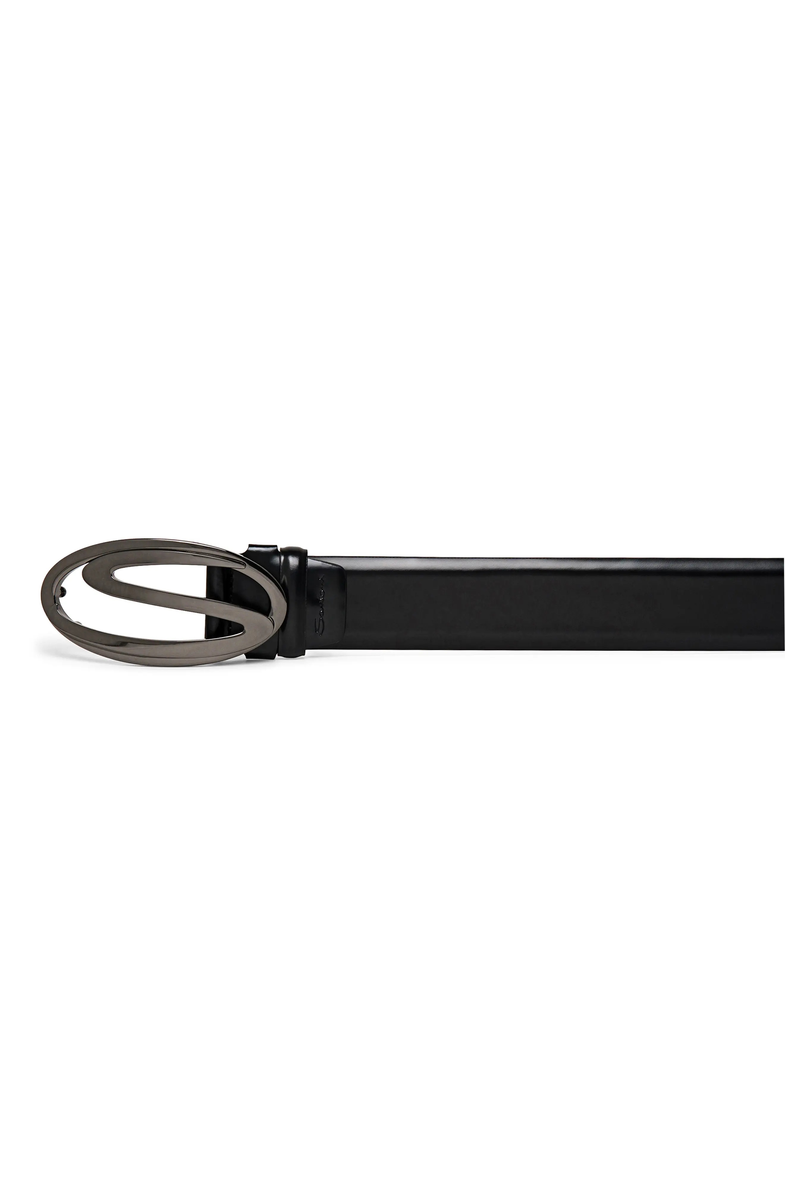 Reversible Logo Buckle Leather Belt - 3
