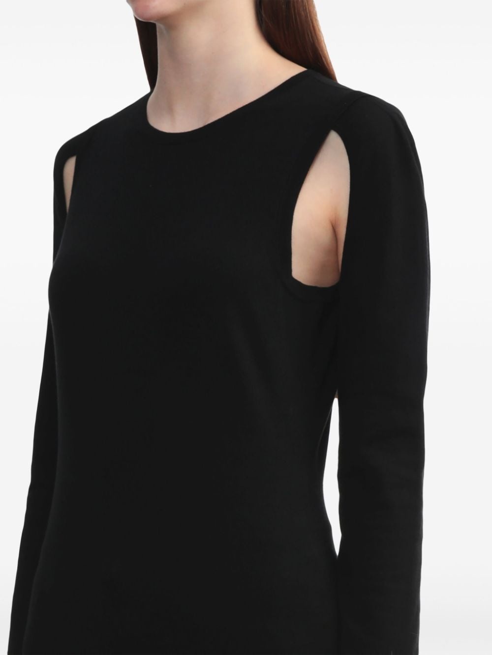 cut-out fine-knit jumper - 5