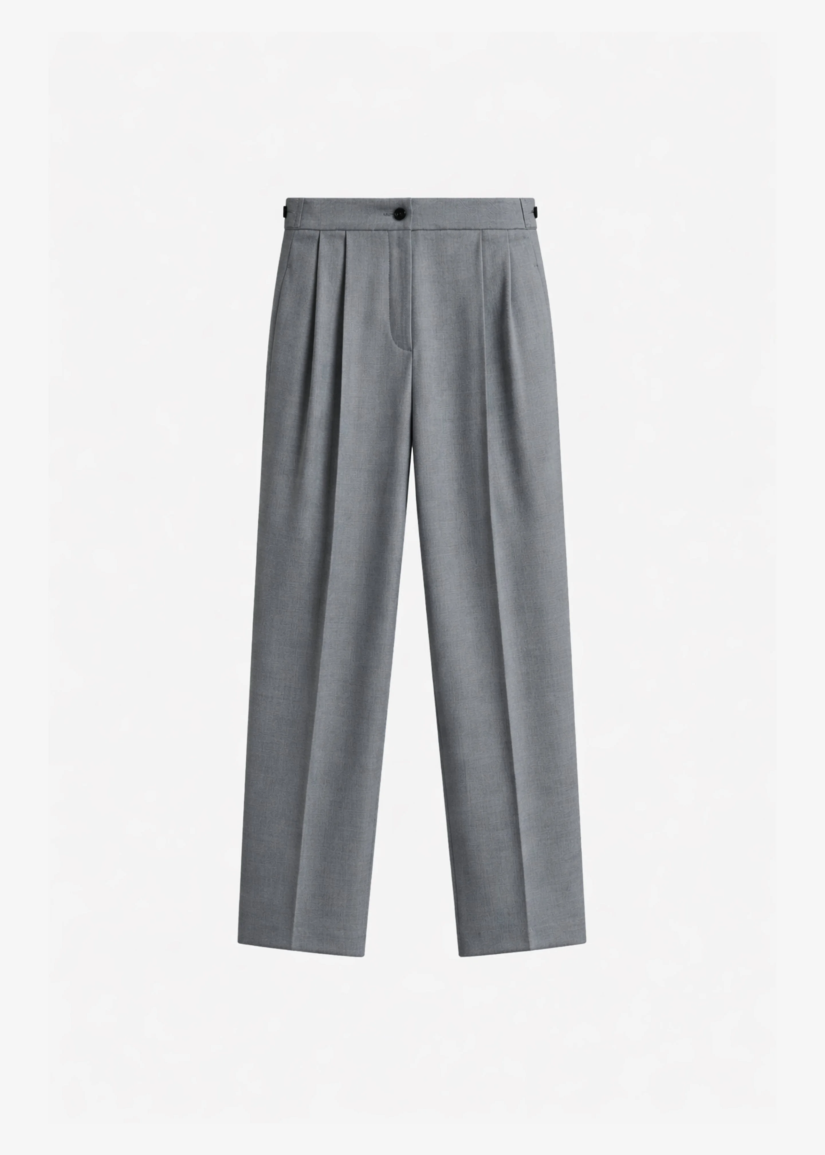 Doyer Pleated Trousers - Light Grey - 1