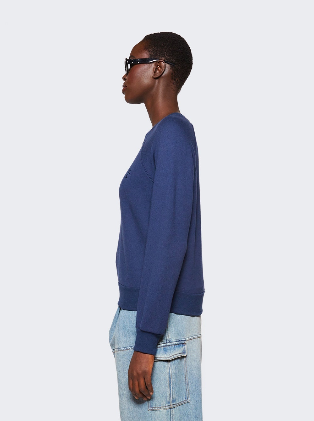 Shrunken Raglan Sweatshirt Navy - 4